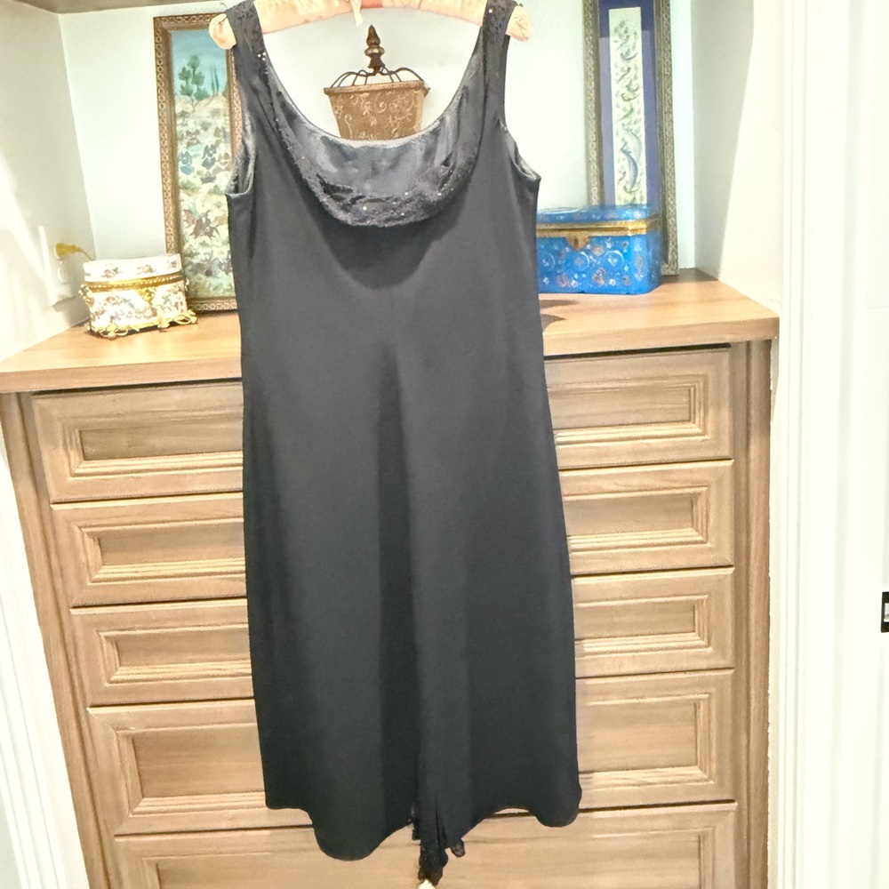Classic Black Satin Nightgown - Women's Intimates
